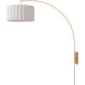 Scallop 1 Light 5 inch Weathered Brass Wall Mounted Arc Lamp Wall Light