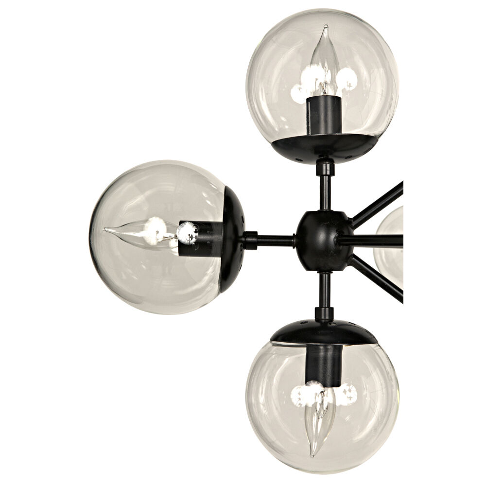 Pluto 20 Light 63 inch Matte Black Chandelier Ceiling Light, Large