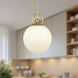 Alora Mood Fiore 1 Light 9.88 inch Brushed Gold Pendant Ceiling Light