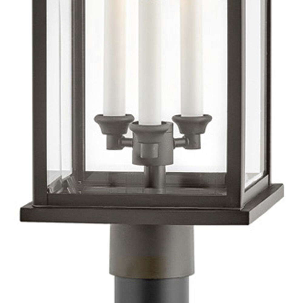 Estate Series Weymouth 3 Light 22.25 inch Oil Rubbed Bronze Outdoor Post Mount Lantern, Large