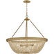 Tula 6 Light 32 inch Burnished Gold Chandelier Ceiling Light