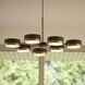 Madison LED 35.5 inch Architectural Bronze and Natural Brass Chandelier Ceiling Light