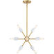 Star Dust 8 Light 15 inch Brushed Gold Pendant Ceiling Light