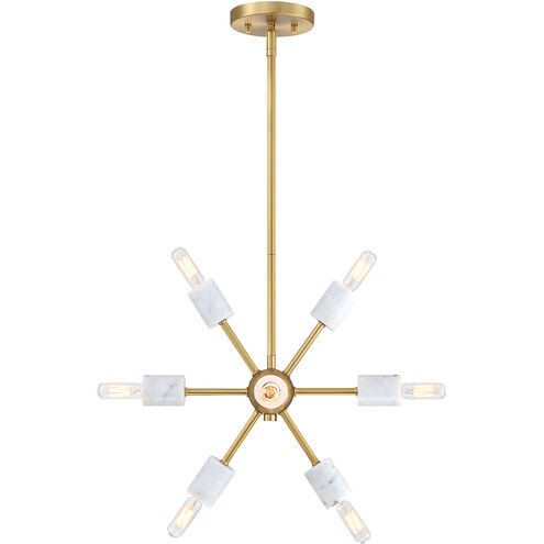 Star Dust 8 Light 15 inch Brushed Gold Pendant Ceiling Light