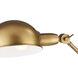 Libretto 63 inch 12 watt Antique Brass and Brownish Red Floor Lamp Portable Light