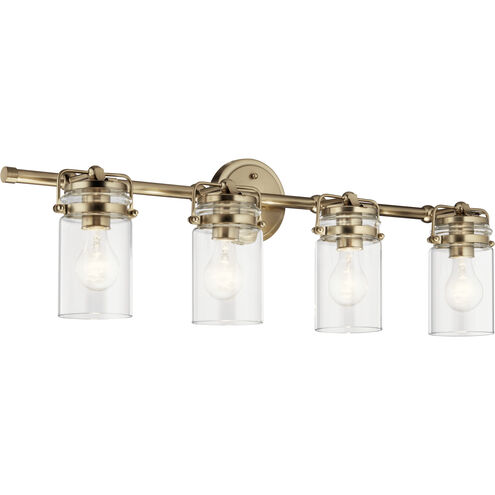 Brinley 4 Light 32.5 inch Champagne Bronze Bath Vanity Light Wall Light