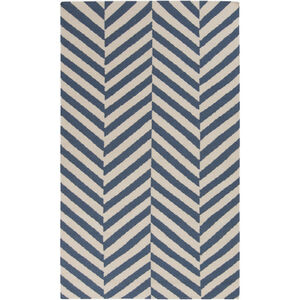 Frontier 36 X 24 inch Bright Blue, Cream Rug