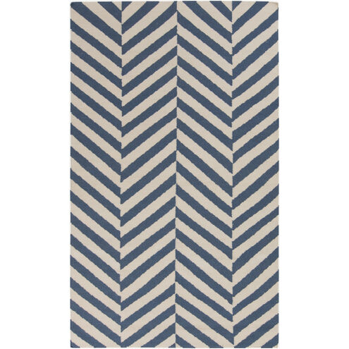 Frontier 36 X 24 inch Bright Blue, Cream Rug