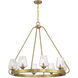 Carlton 8 Light 36 inch Warm Brass Chandelier Ceiling Light, Essentials