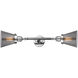 Franklin Restoration Small Cone LED 6 inch Polished Chrome Bath Vanity Light Wall Light in Plated Smoke Glass, Franklin Restoration
