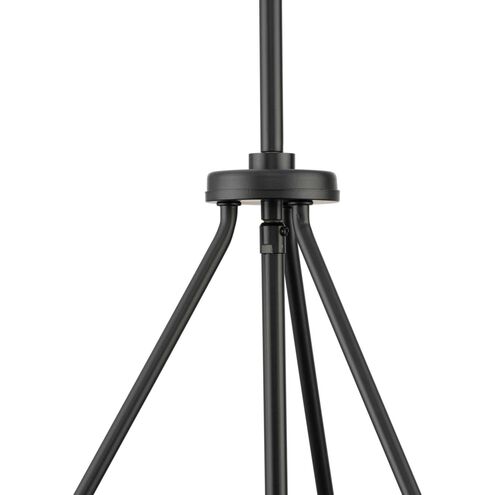Rivera 4 Light 20.5 inch Matte Black Chandelier Ceiling Light, Design Series