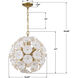 Esme 6 Light 18.25 inch Aged Brass Chandelier Ceiling Light
