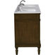 Lexington 60 X 21 X 35 inch Walnut with White Marble Vanity Set