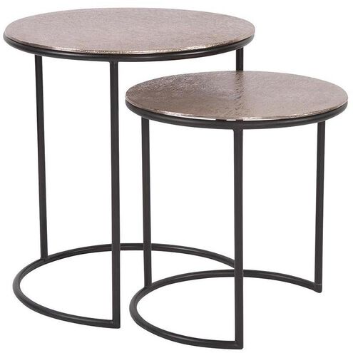 Carter 20.25 X 19 inch Copper/Black Nesting Table Set, Set of 2