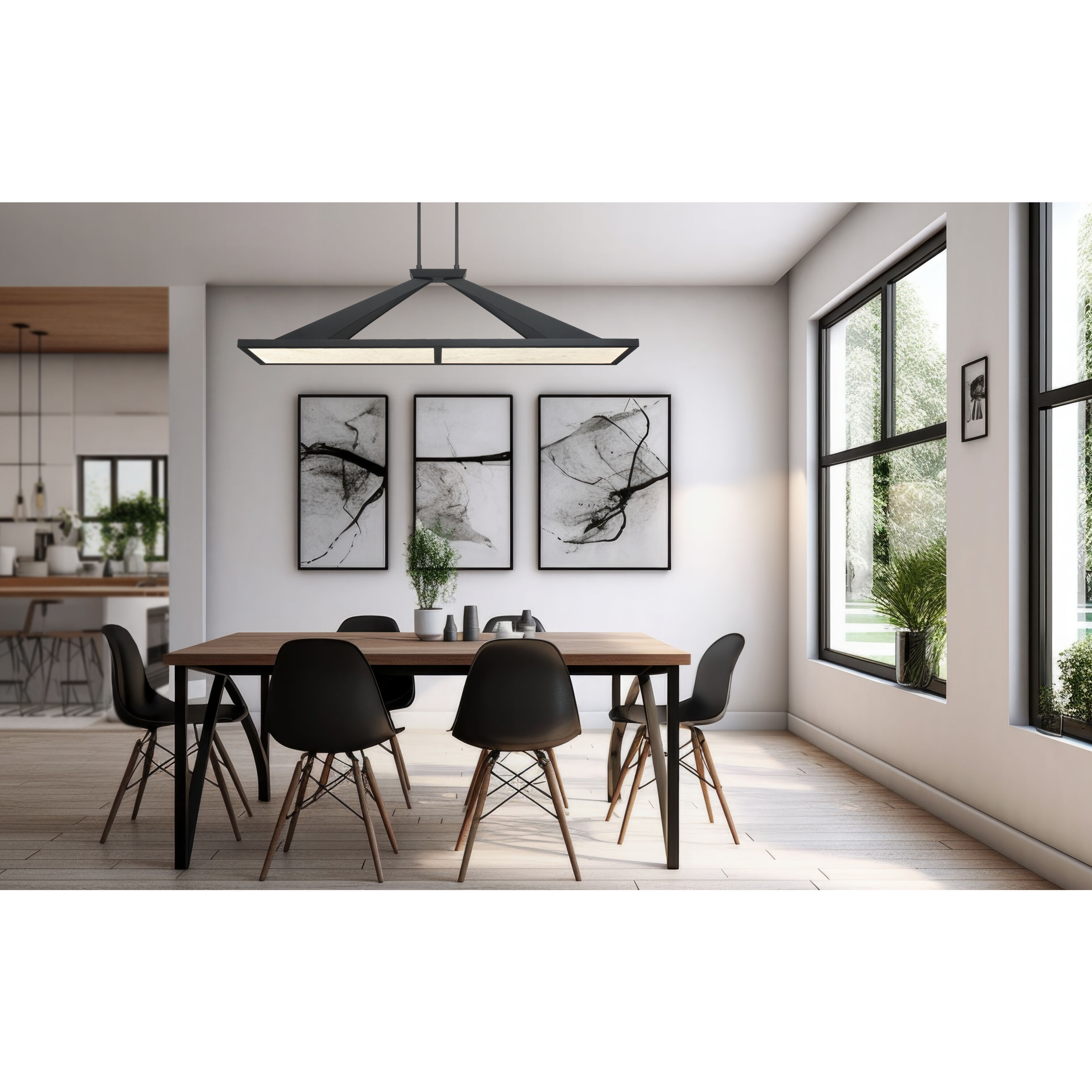 Stiles LED 48 inch Sand Coal Island Chandelier Ceiling Light