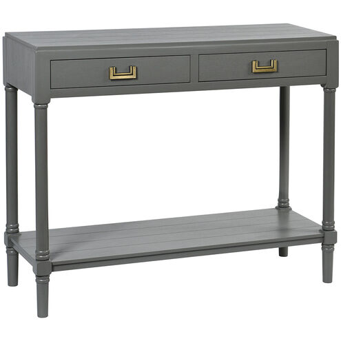 Samantha 35.5 X 13 inch Carbon Gray and Antique Gold Console Table