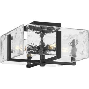 Rivera 4 Light 13 inch Matte Black Semi-Flush Mount Ceiling Light, Design Series