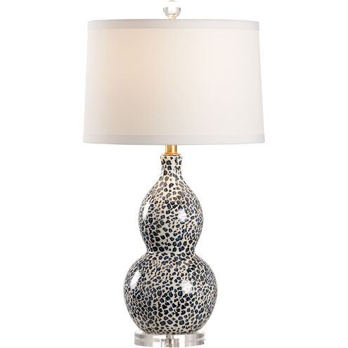 Wildwood 29 inch 100.00 watt Black/Teal/White Decal/Clear Table Lamp Portable Light