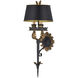 The Duke 3 Light 10 inch Zanzibar Black Wall Sconce Wall Light, Winterthur Collection