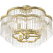 Azura 3 Light 20 inch Heirloom Brass Semi-Flush Ceiling Light