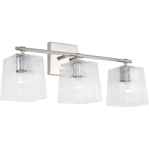 Lexi 3 Light 23 inch Polished Nickel Vanity Light Wall Light