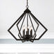 Prism 6 Light 26 inch Bronze Chandelier Ceiling Light