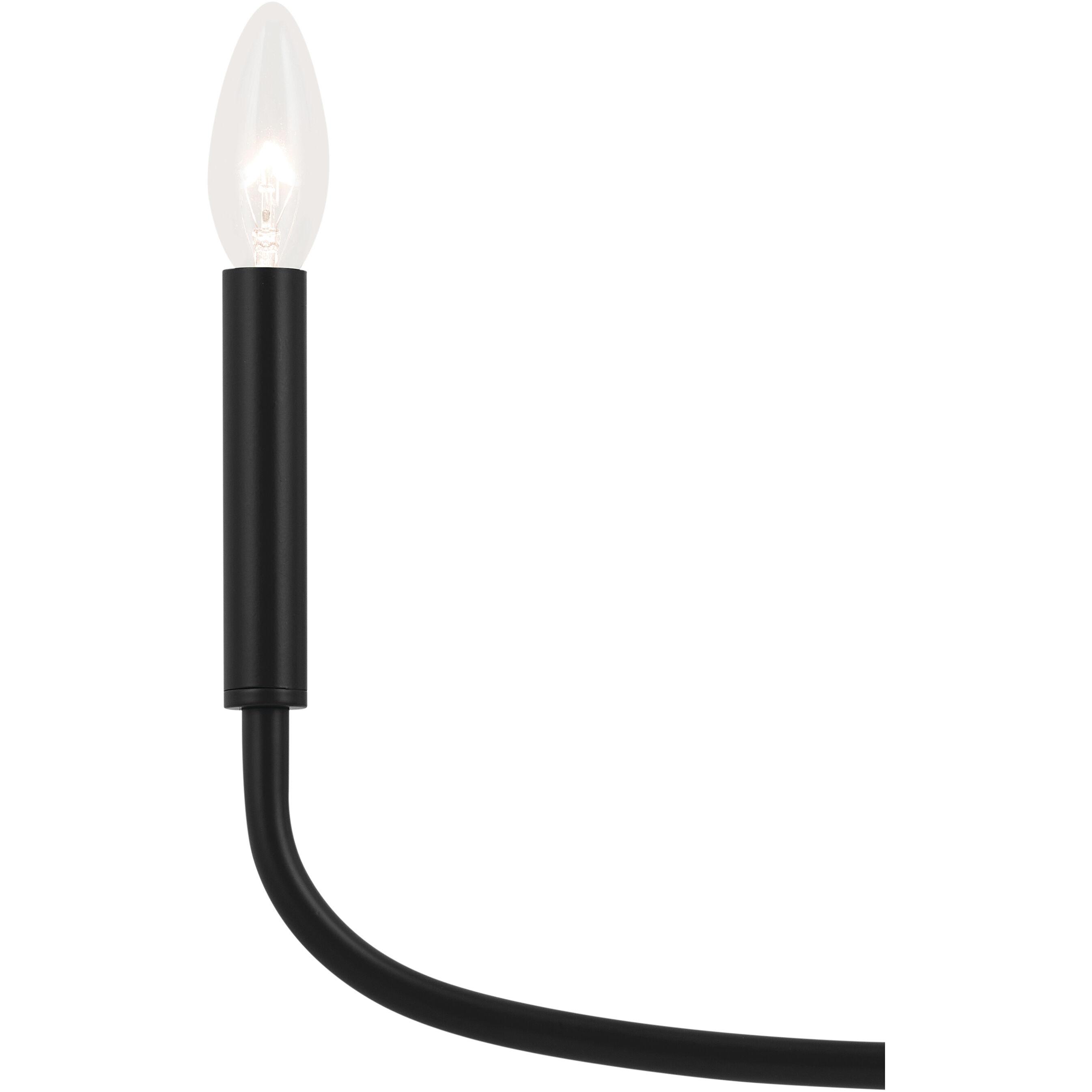 Deela LED 28 inch Black Chandelier Ceiling Light