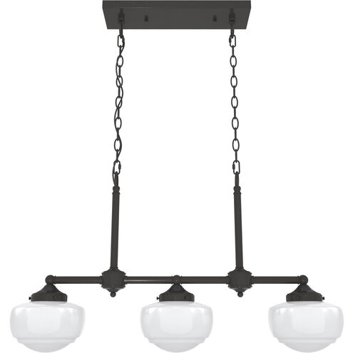 Saddle Creek 3 Light 33 inch Noble Bronze Linear Chandelier Ceiling Light