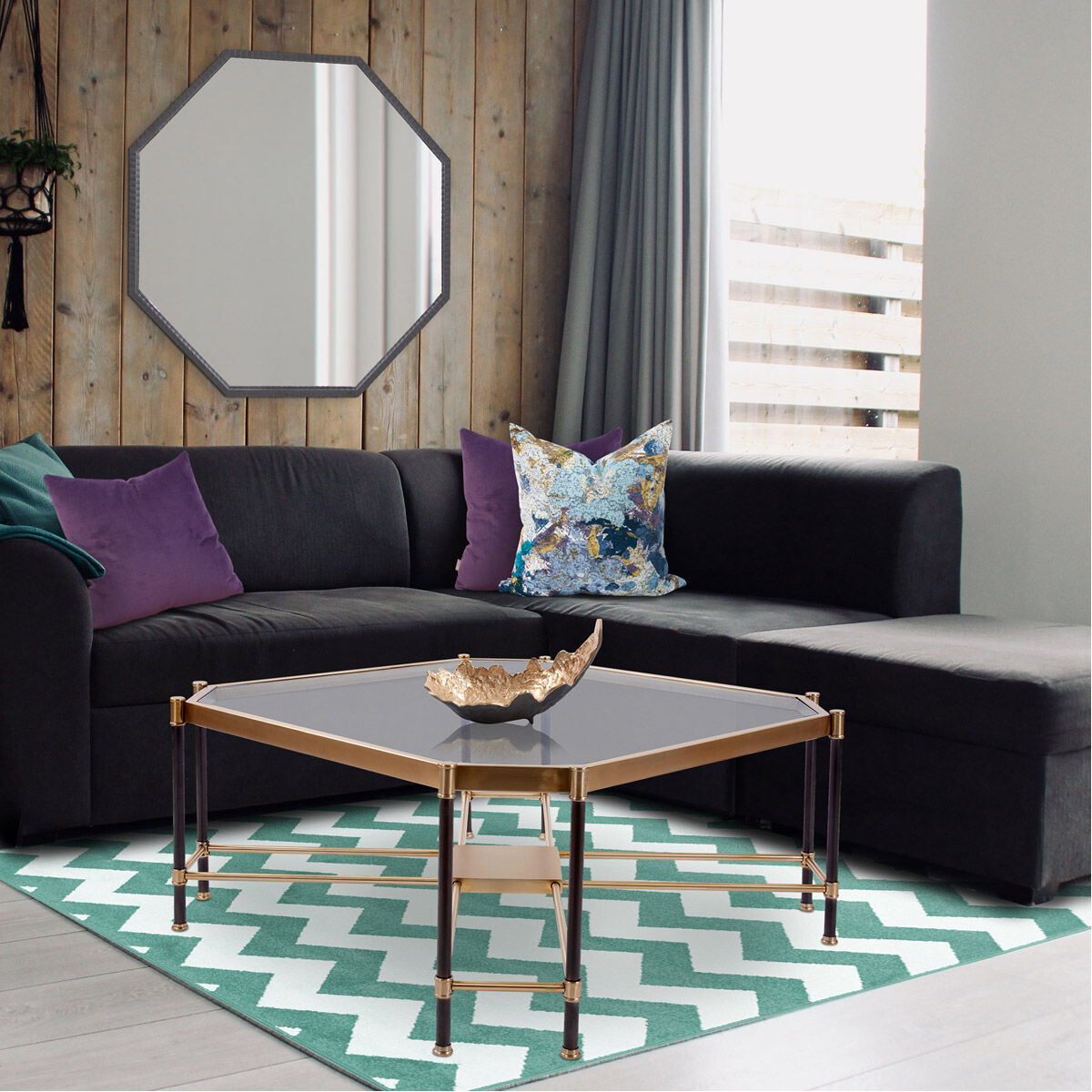 Graham Brushed Gold Coffee Table