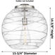Ballston Athens Deco Swirl 3 Light 15.75 inch Brushed Satin Nickel Statement Pendant Ceiling Light in Incandescent, Clear Deco Swirl