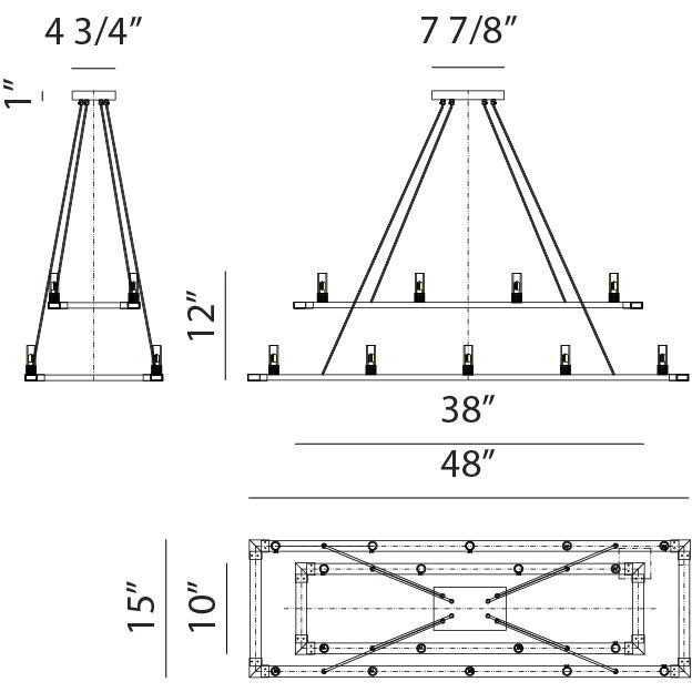 Cascadian 18 Light 48 inch Aged Gold Brass Chandelier Ceiling Light