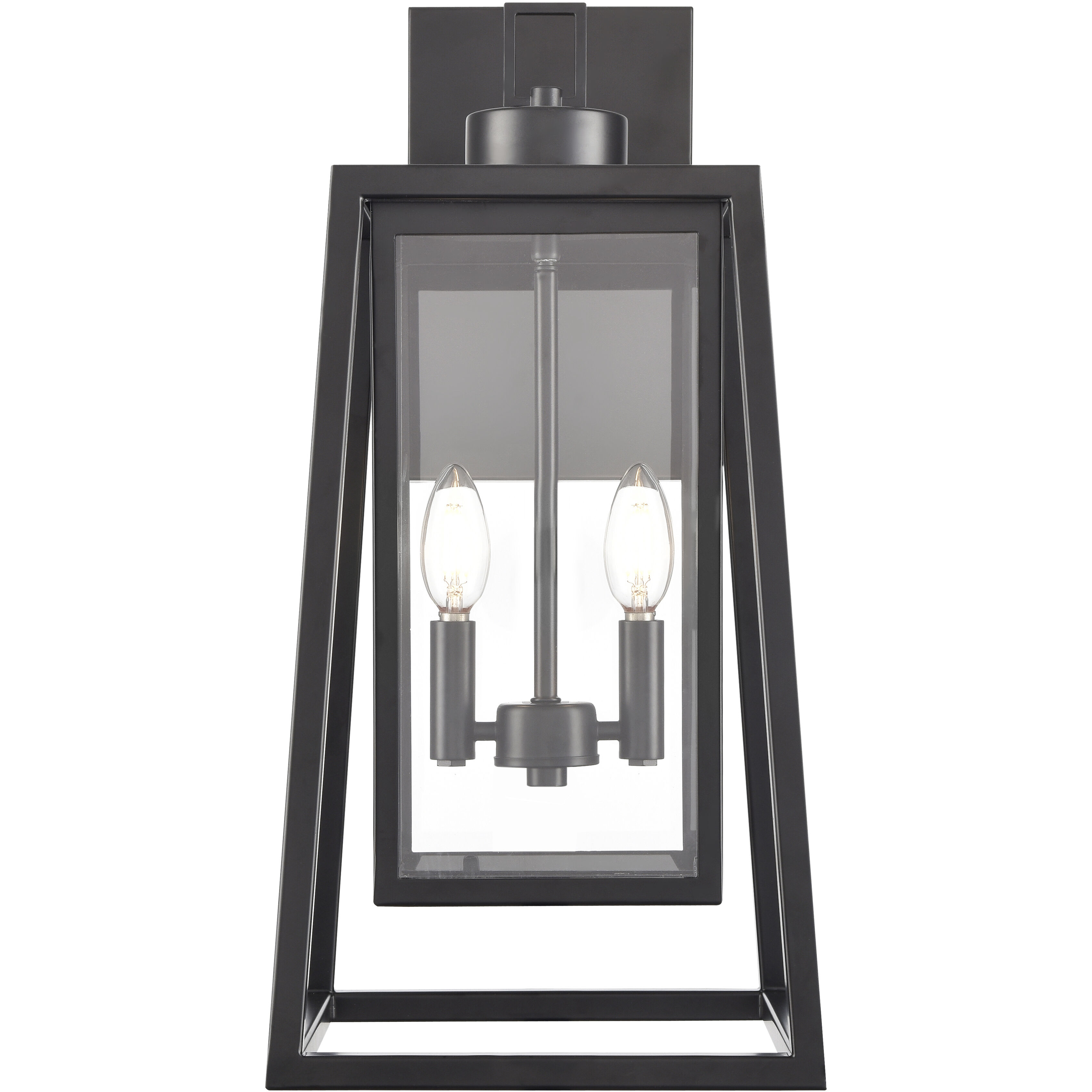 Denzell 2 Light 21.25 inch Powder Coated Black Outdoor Wall Sconce