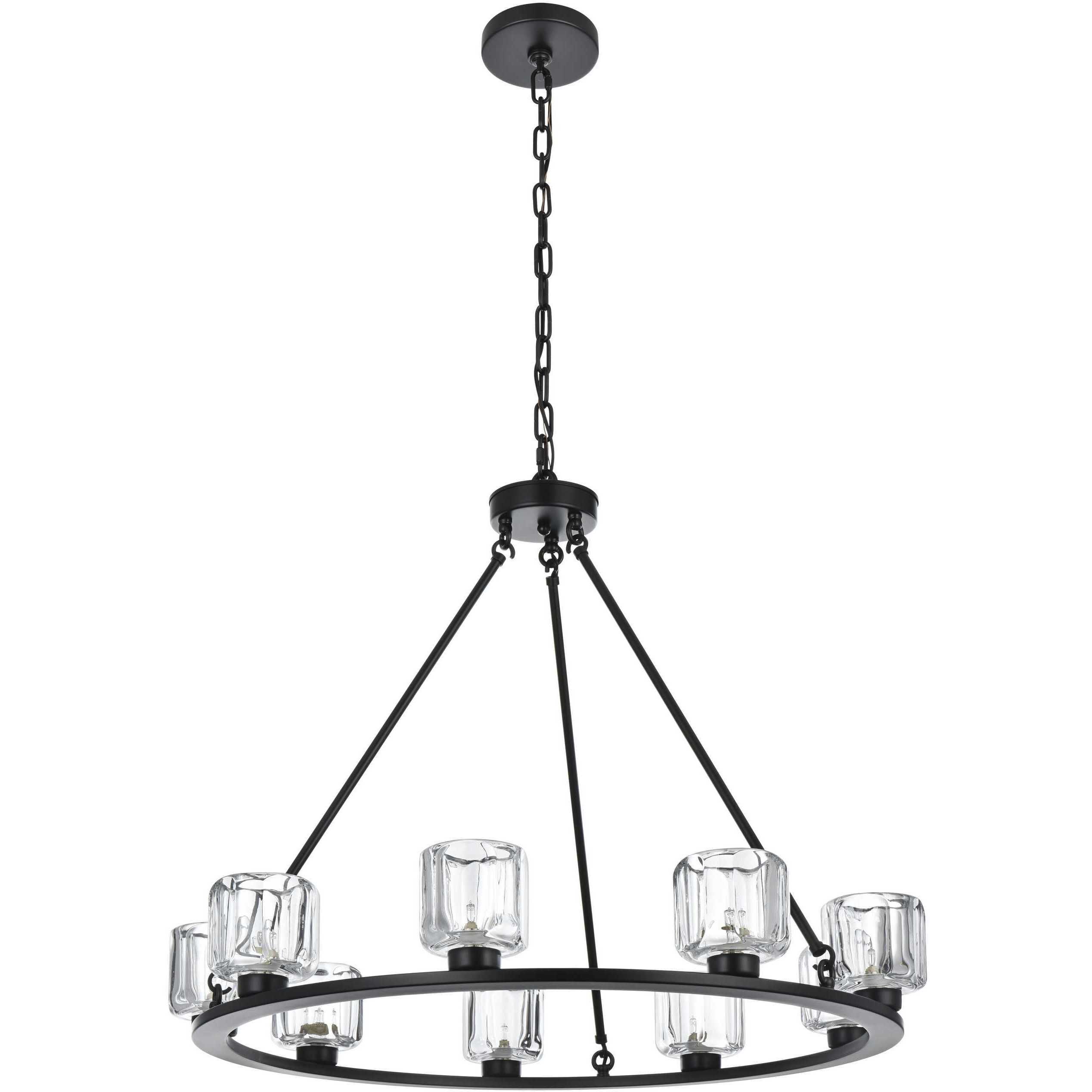 Cadence 9 Light 32 inch Black Chandelier Ceiling Light