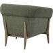 Melrose Harvest Oak with Green Accent Chair