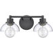 Julian Vanity Light Wall Light in Matte Black