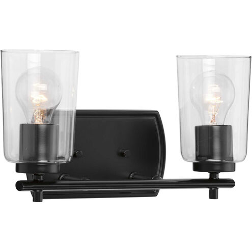 Art 2 Light 14 inch Matte Black Bath Vanity Wall Light