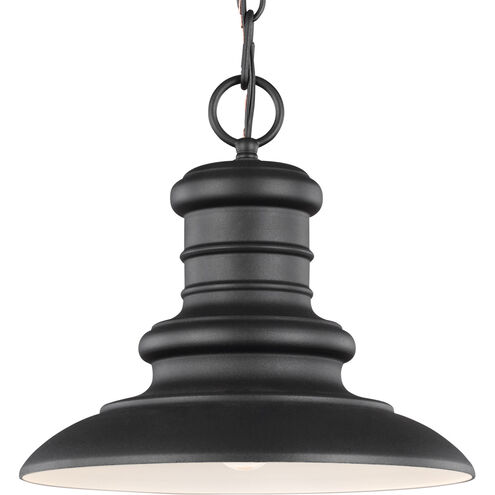 Redding Station 1 Light 12 inch Textured Black Outdoor Pendant