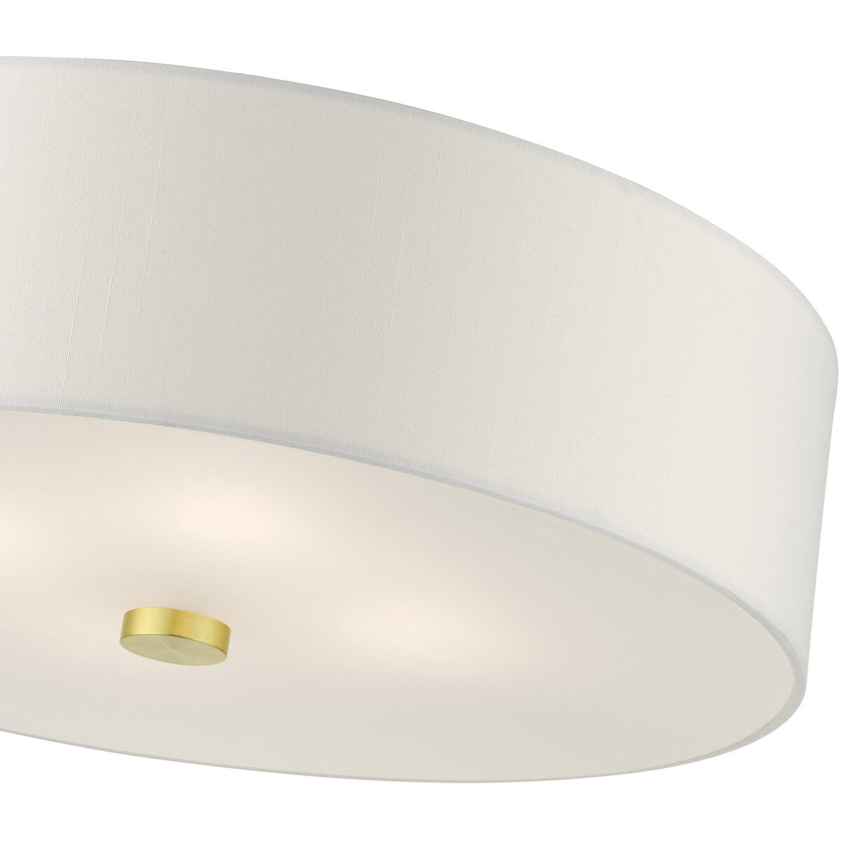 Meridian 4 Light 18 inch Satin Brass Semi Flush Ceiling Light