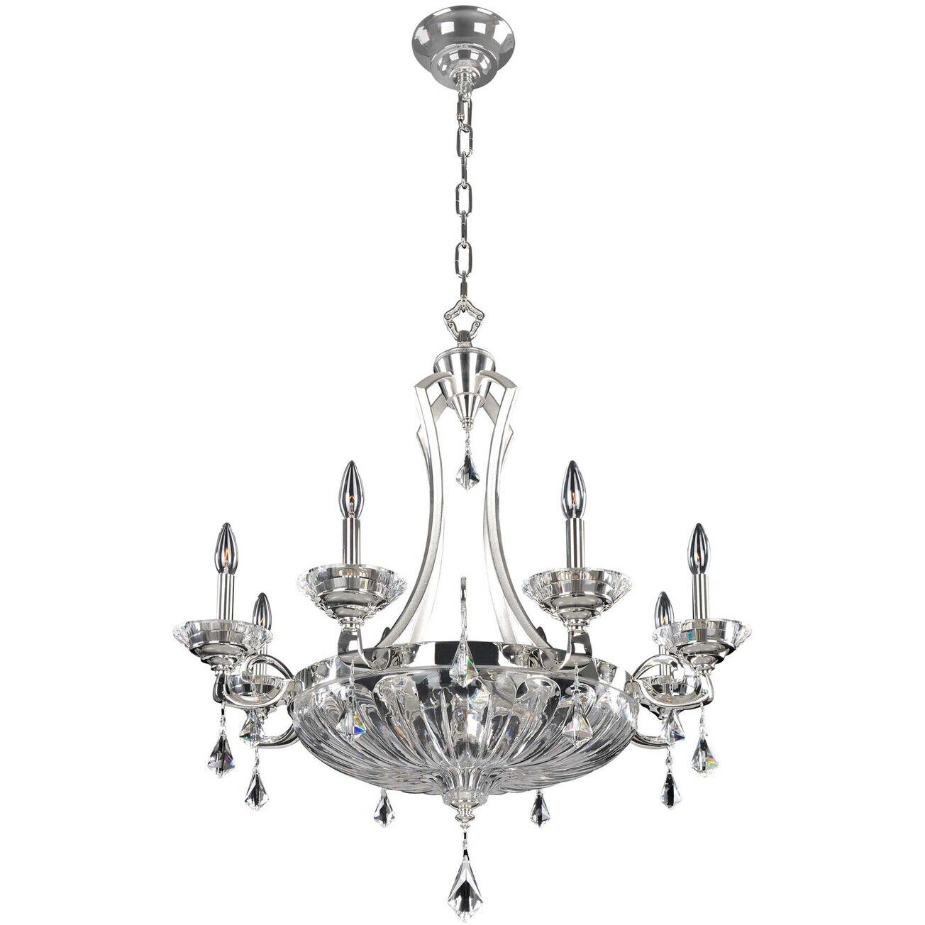 Orecchini 12 Light 33 inch Two Tone Silver Chandelier Ceiling Light