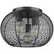 Calypso 3 Light 15 inch Matte Black Flush Mount Ceiling Light