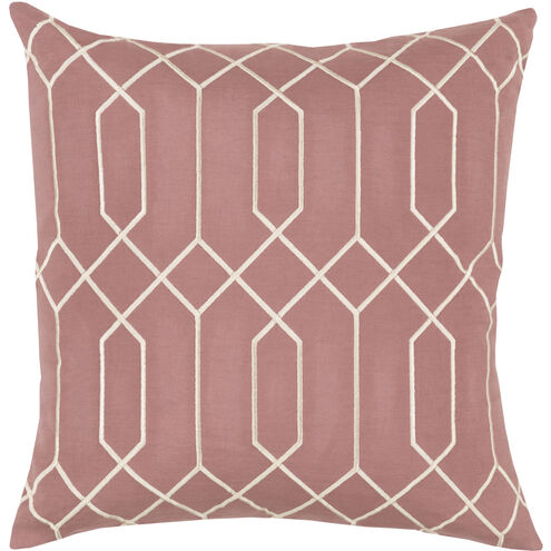 Skyline Plum/Ivory Accent Pillow in 22 x 22