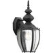 Zachriel 1 Light 15 inch Textured Black Outdoor Wall Lantern, Medium