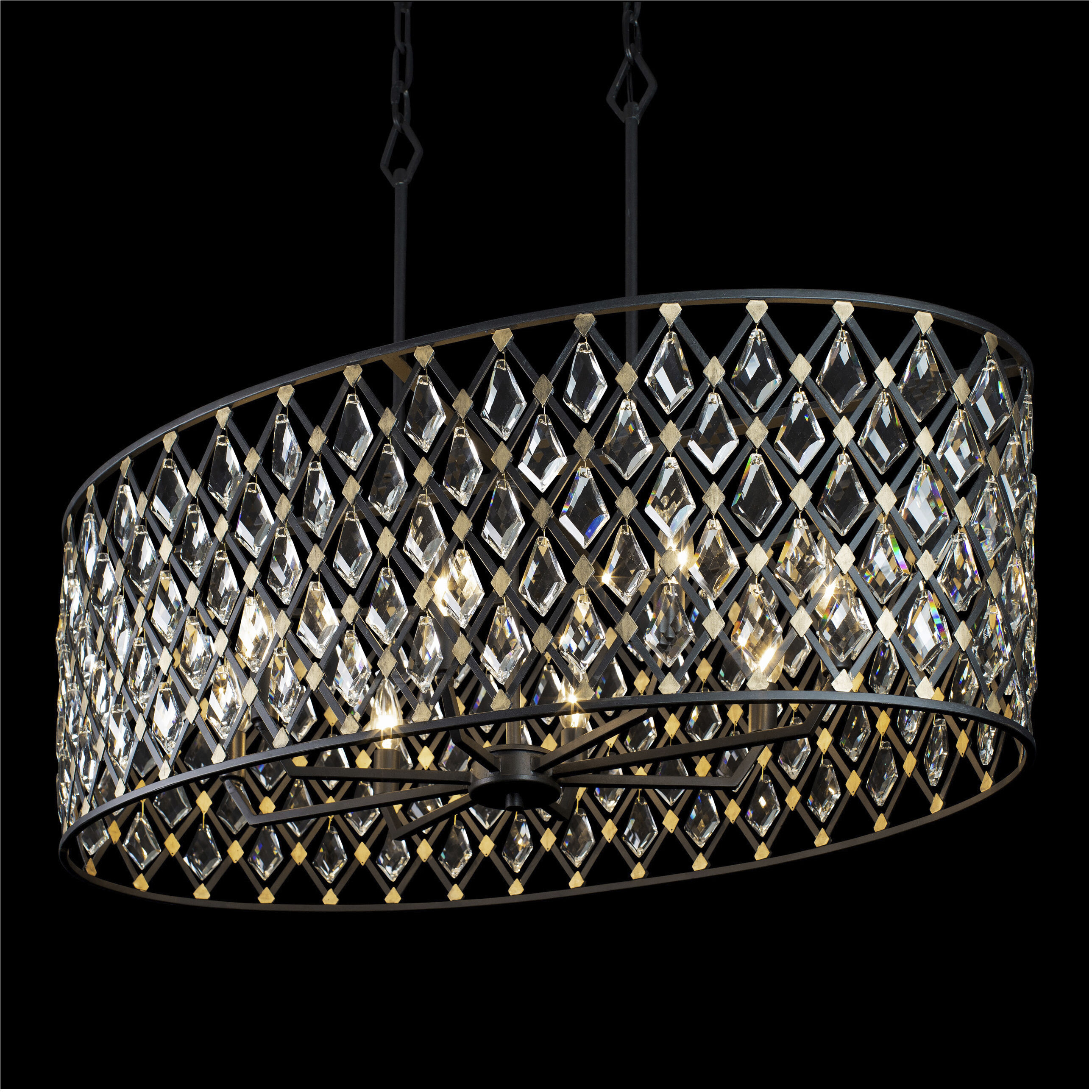 Windsor 8 Light 36 inch Carbon/Havana Gold Pendant Ceiling Light