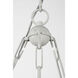 C&M by Chapman & Myers Brighton 6 Light 32 inch Aged Pewter Chandelier Ceiling Light in Standard