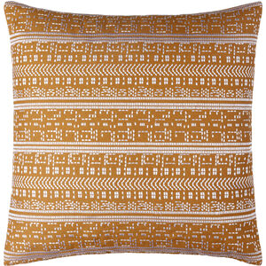 Theodore 22 X 22 inch Camel / Cream Accent Pillow