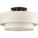 Manorwood 3 Light 18 inch English Bronze Semi Flush Mount Ceiling Light, Large