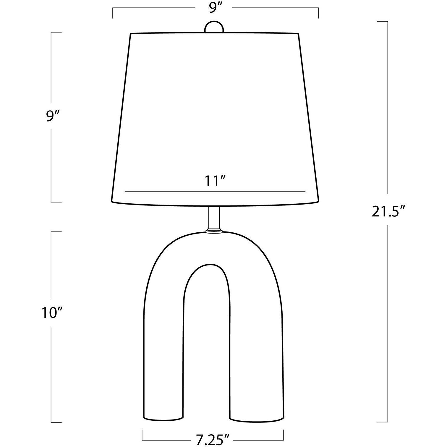 Slinkly 21.5 inch 150.00 watt White Table Lamp Portable Light