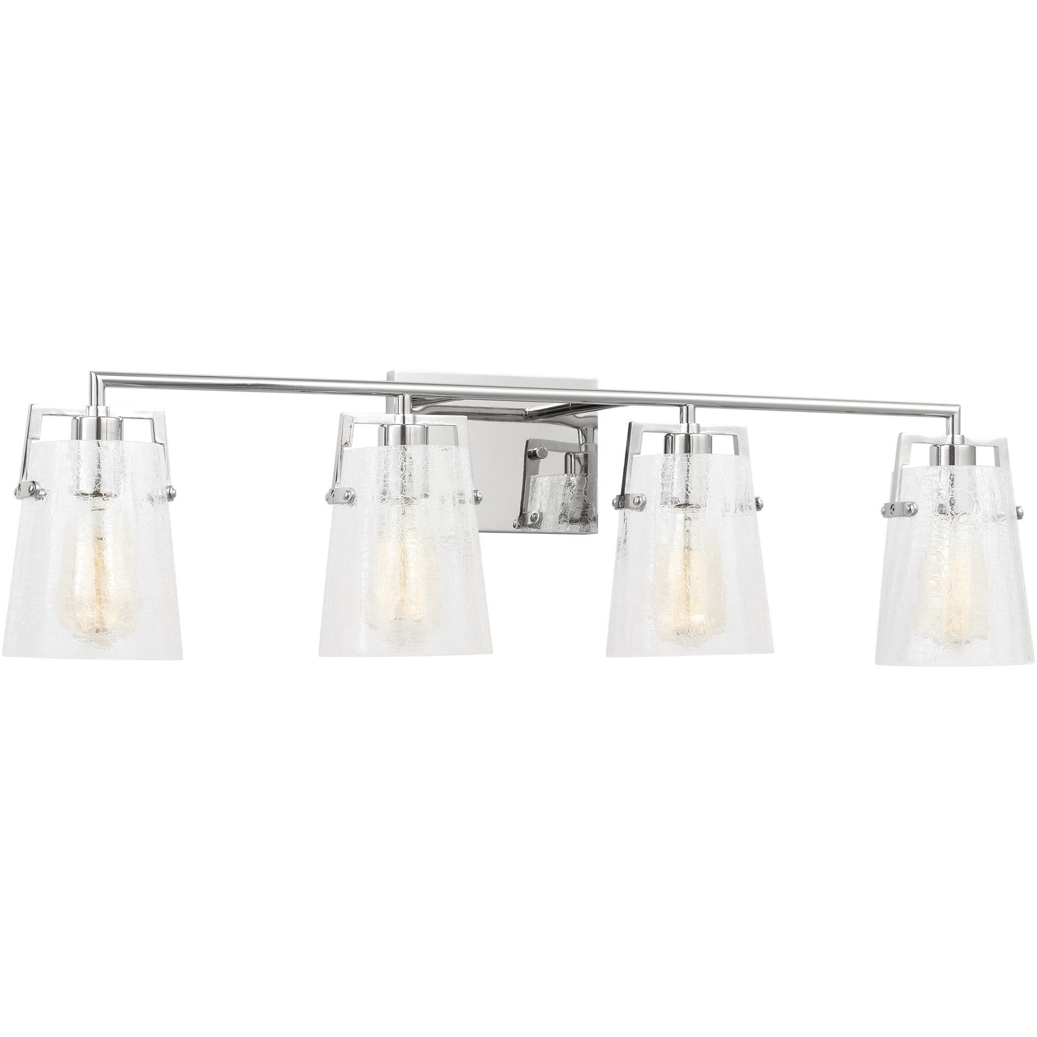 Drew & Jonathan Crofton 4 Light 33.38 inch Chrome Vanity Light Wall Light