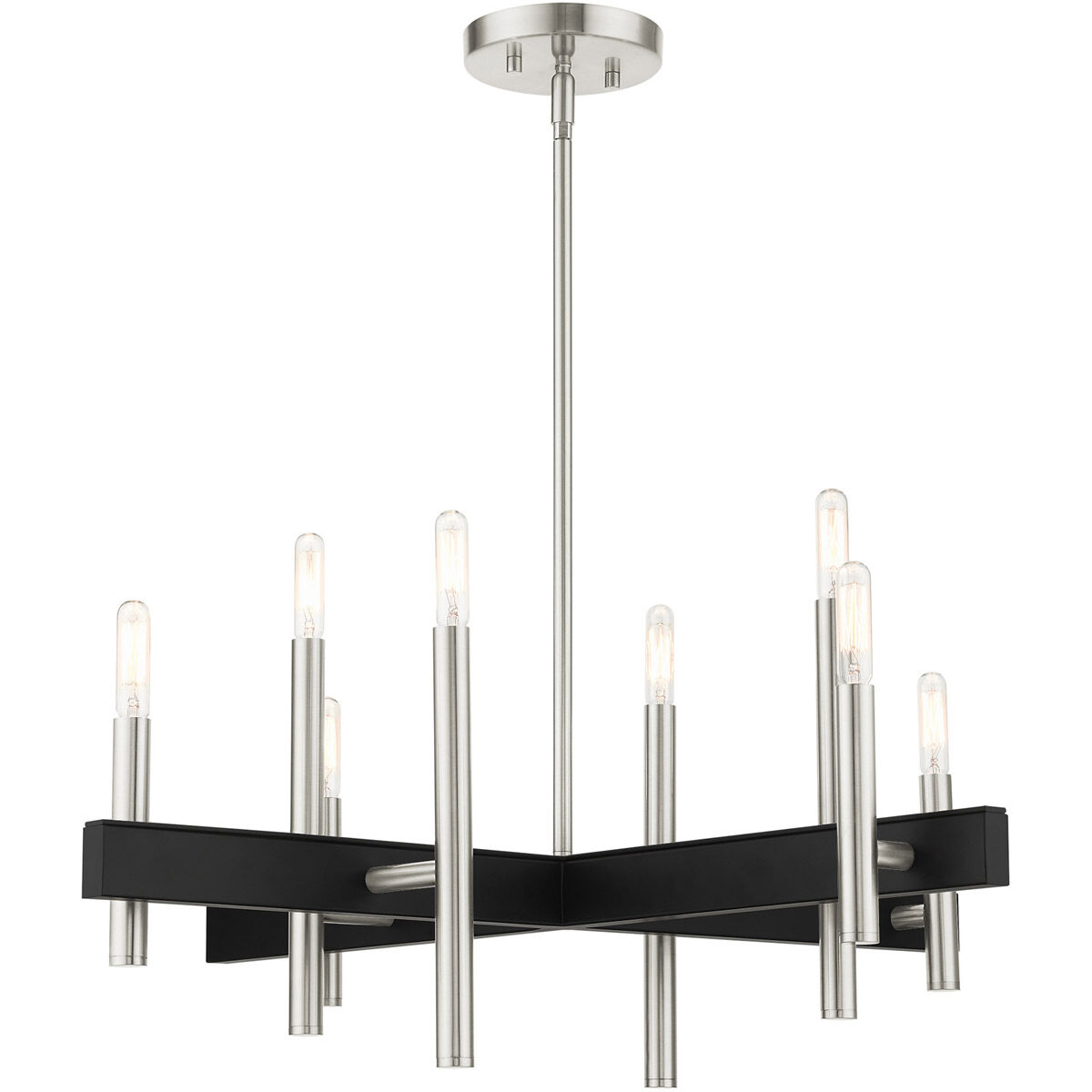 Denmark 8 Light 28 inch Brushed Nickel Chandelier Ceiling Light
