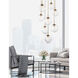 Aster LED LED Burnished Bronze Chandelier Ceiling Light, Square Multi-Pendant